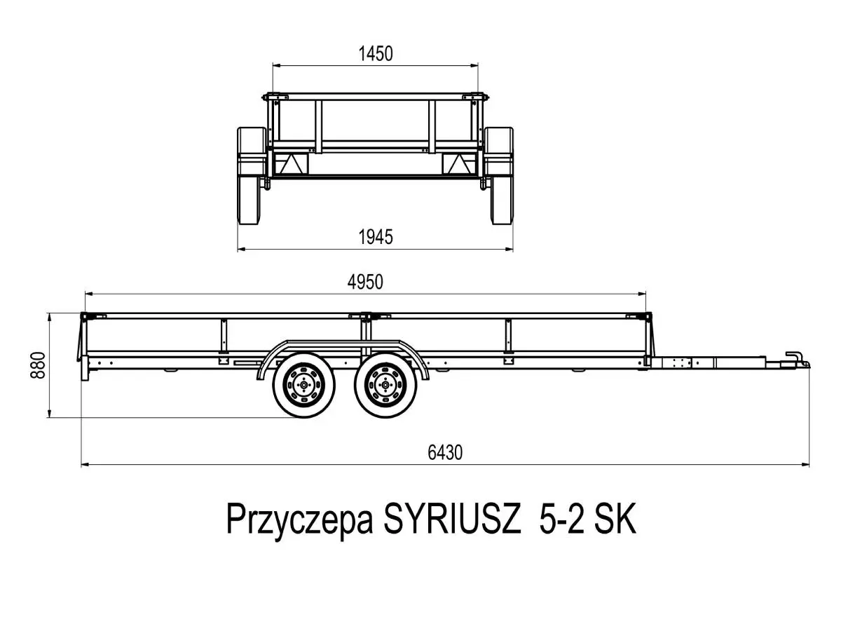 Przyczepa towarowa SYRIUSZ 5-2 - dostępne warianty - obrazek 13
