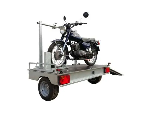 Przyczepa do przewozu motocykla niehamowana