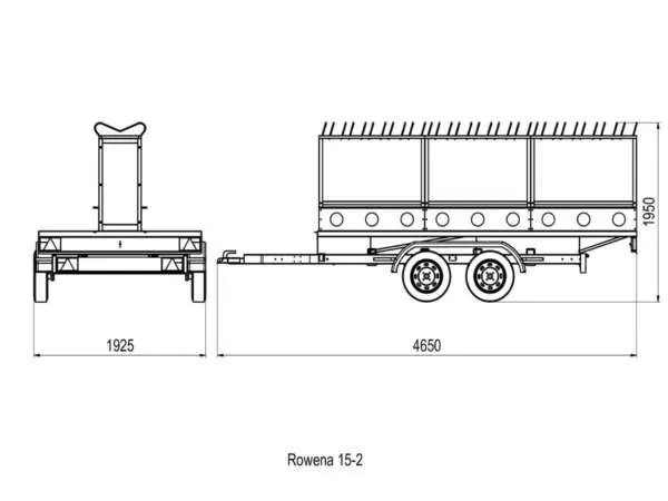 Przyczepa do przewozu rowerów - ROWENA 15, 2-osie, niehamowana
