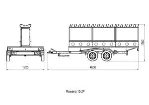Przyczepa do przewozu rowerów – ROWENA 15, 2-osie, hamowana