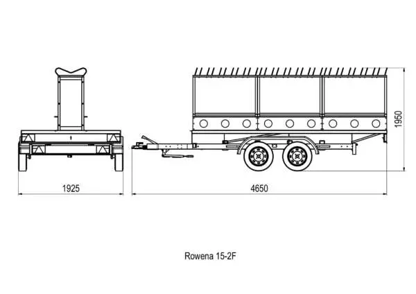 Przyczepa do przewozu rowerów – ROWENA 15, 2-osie, hamowana