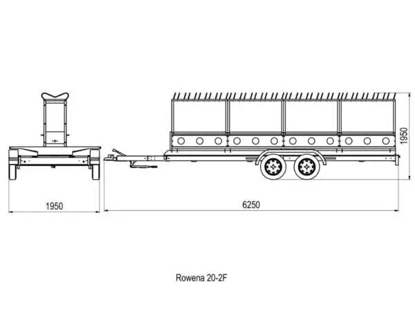 Przyczepa do przewozu rowerów – ROWENA 20, 2-osie, hamowana