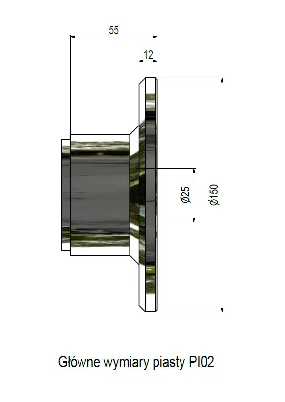 Piasta do osi niehamowanej 4x100 500kg - obrazek 2