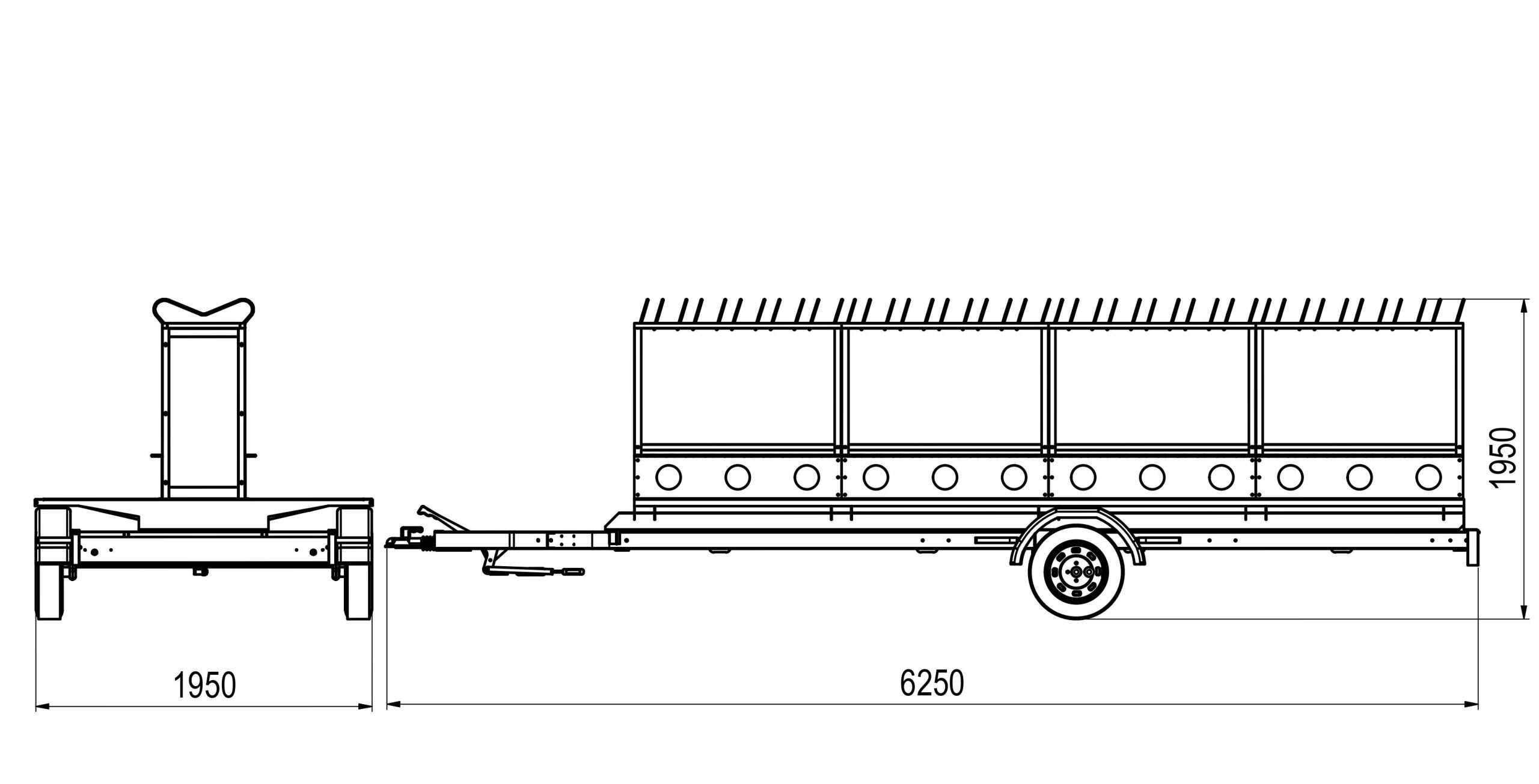 Przyczepa do przewozu rowerów – ROWENA 20, 1-oś, hamowana - obrazek 4